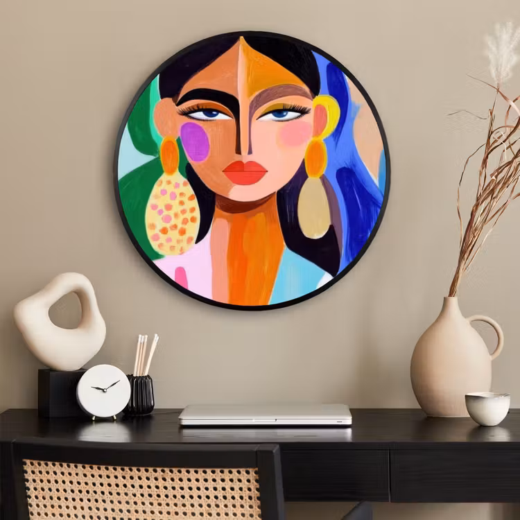 Ronde fotolijst - Portret - Vrouw - Modern — 2