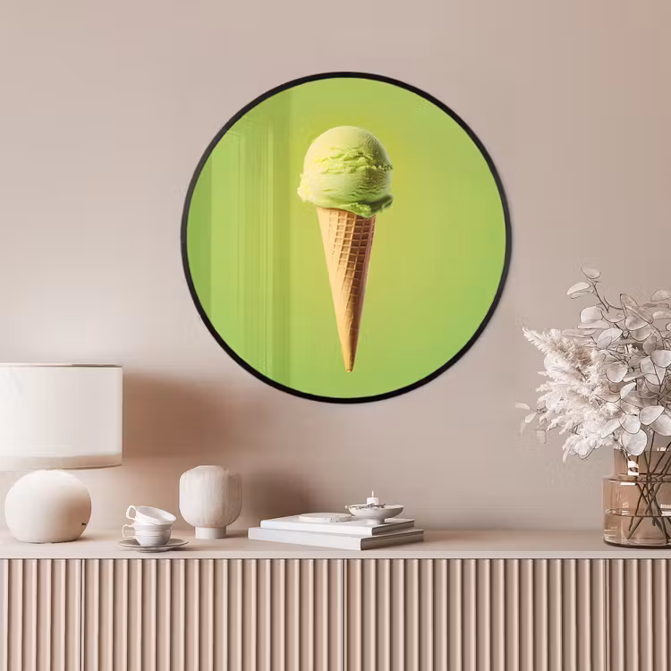 Ronde fotolijst - Hoorntje - Schepijs - Groen — 4