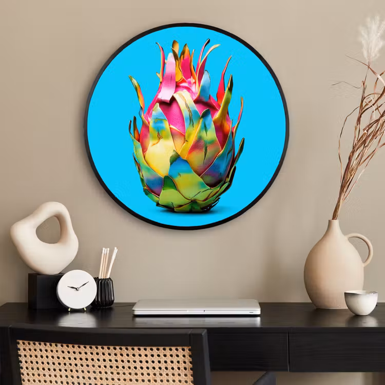 Ronde fotolijst - Drakenfruit - Blauw - Levendig — 2