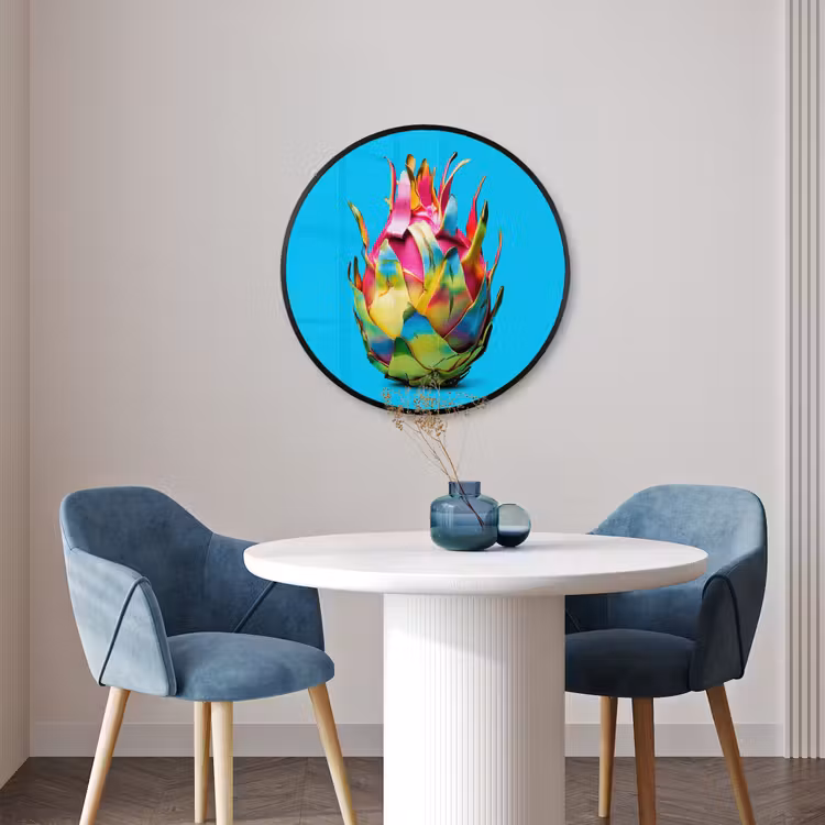 Ronde fotolijst - Drakenfruit - Blauw - Levendig — 3