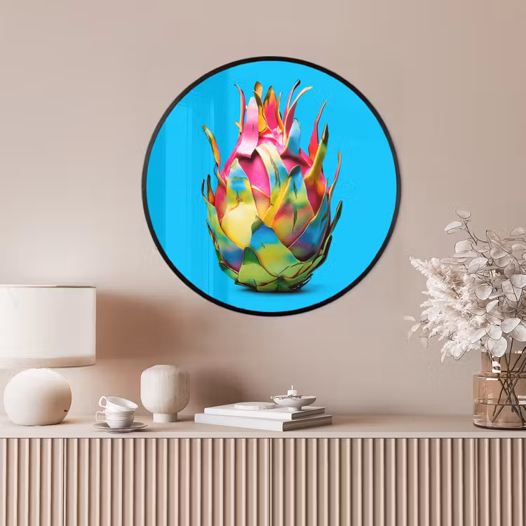 Ronde fotolijst - Drakenfruit - Blauw - Levendig — 4
