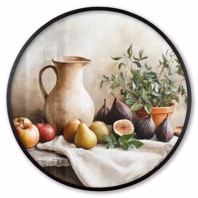Ronde fotolijst - Fruit - Kruiden - Landelijk — 1