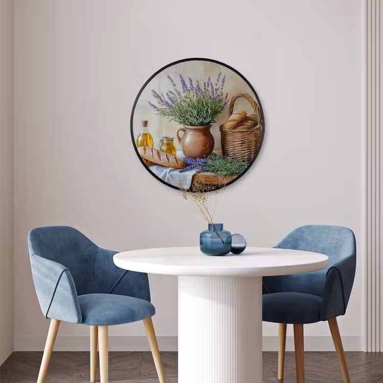 Ronde fotolijst - Lavendel - Brood - Stilleven — 3