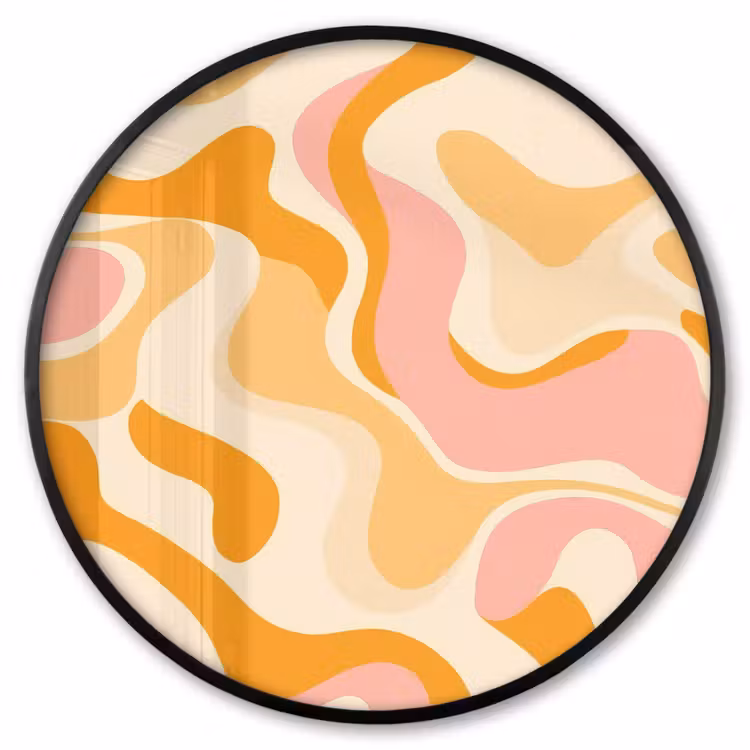 Ronde fotolijst - Abstract - Golvend - Oranje — 1