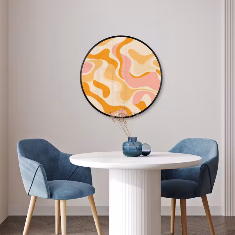 Ronde fotolijst - Abstract - Golvend - Oranje — 3