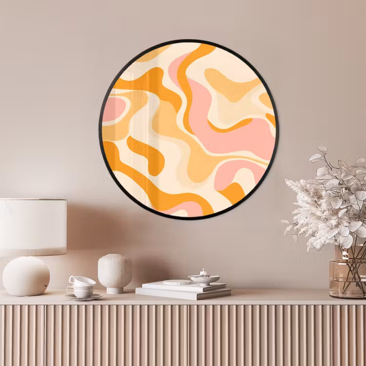 Ronde fotolijst - Abstract - Golvend - Oranje — 4