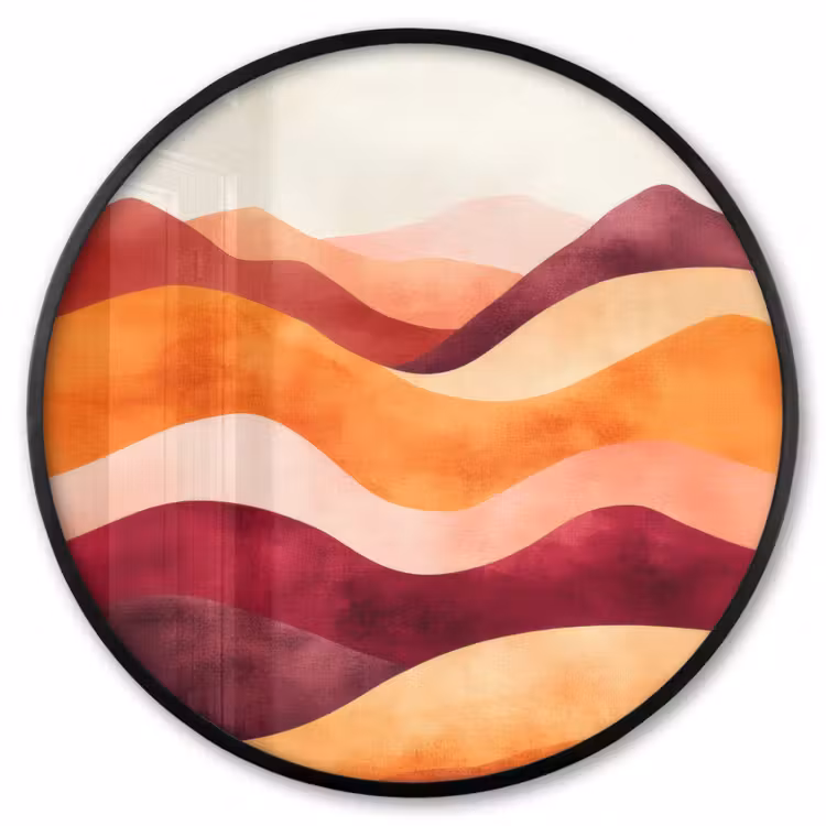 Ronde fotolijst - Abstract - Landschap - Golven — 1
