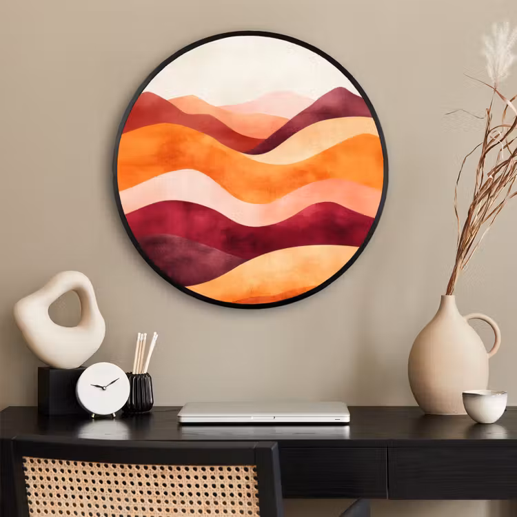 Ronde fotolijst - Abstract - Landschap - Golven — 2