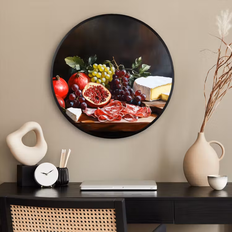 Ronde fotolijst - Borrelplank - Stilleven - Vintage — 2