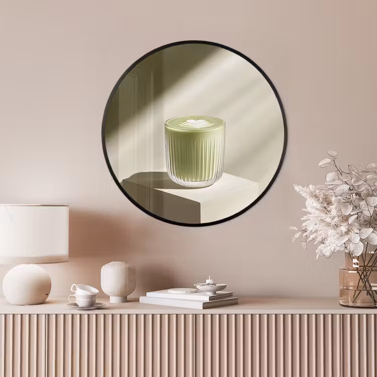 Ronde fotolijst - Matcha - Glas - Groen - Minimalistisch — 4