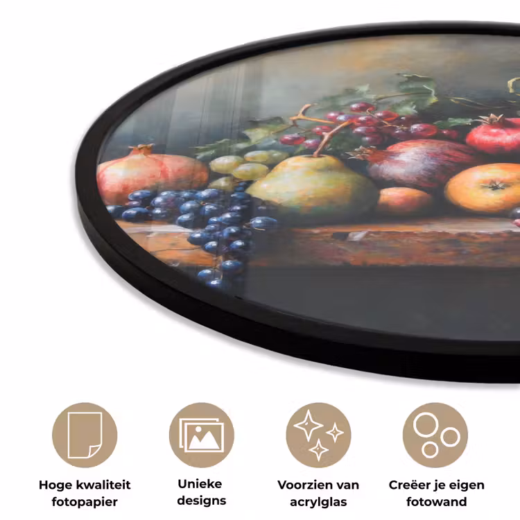 Ronde fotolijst - Rustiek - Stilleven - Fruit — 5