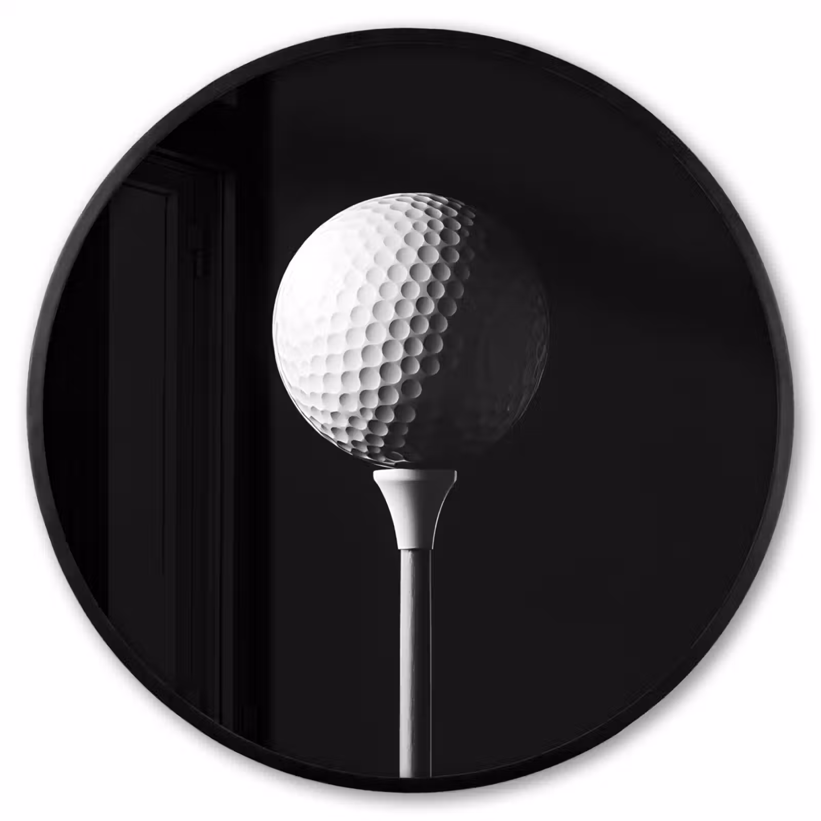 Ronde fotolijst - Golfbal - Minimalistisch - Wit — 1