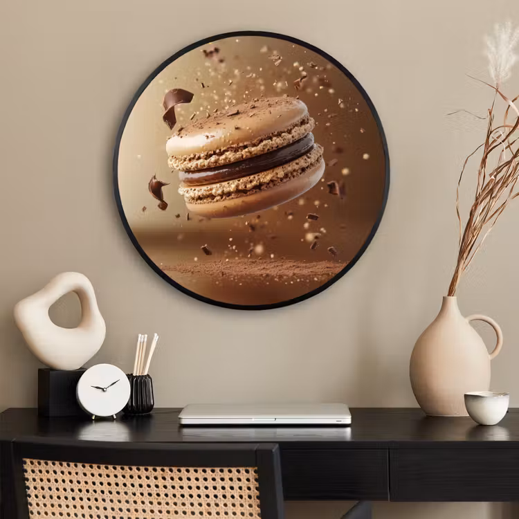Ronde fotolijst - Chocolade - Macarons - Eten - Snoep — 2