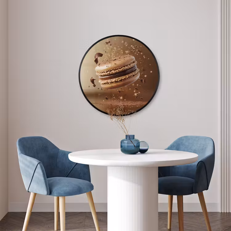Ronde fotolijst - Chocolade - Macarons - Eten - Snoep — 3