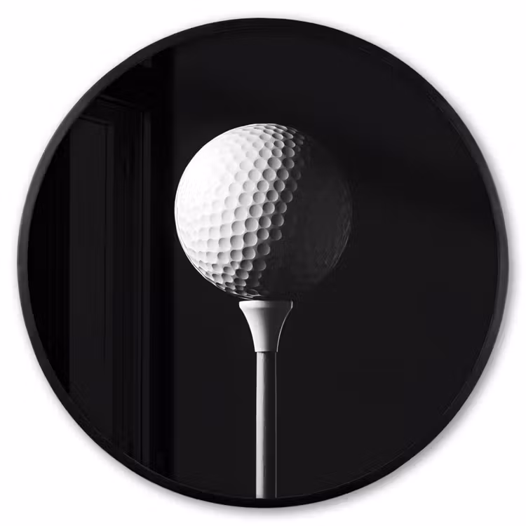 Ronde fotolijst - Golfbal - Minimalistisch - Wit — 1