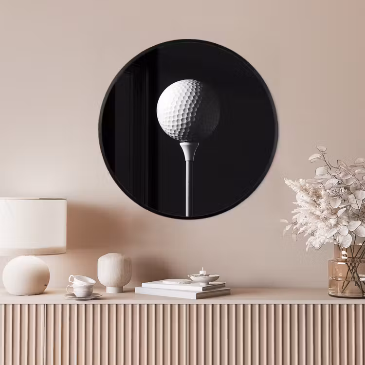 Ronde fotolijst - Golfbal - Minimalistisch - Wit — 4