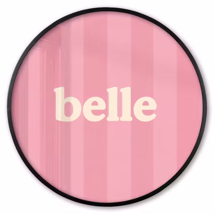 Ronde fotolijst - Roze - Gestreept - Belle — 1