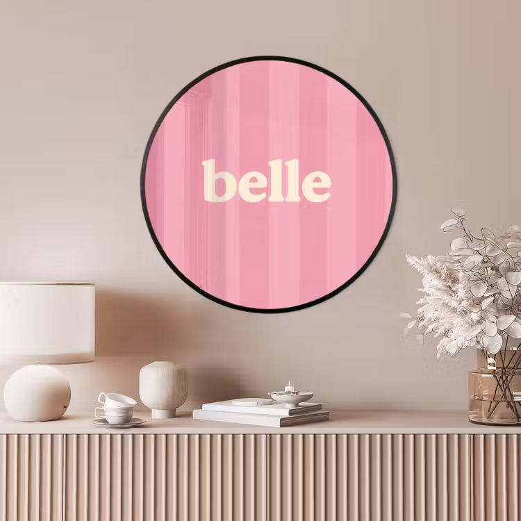 Ronde fotolijst - Roze - Gestreept - Belle — 4