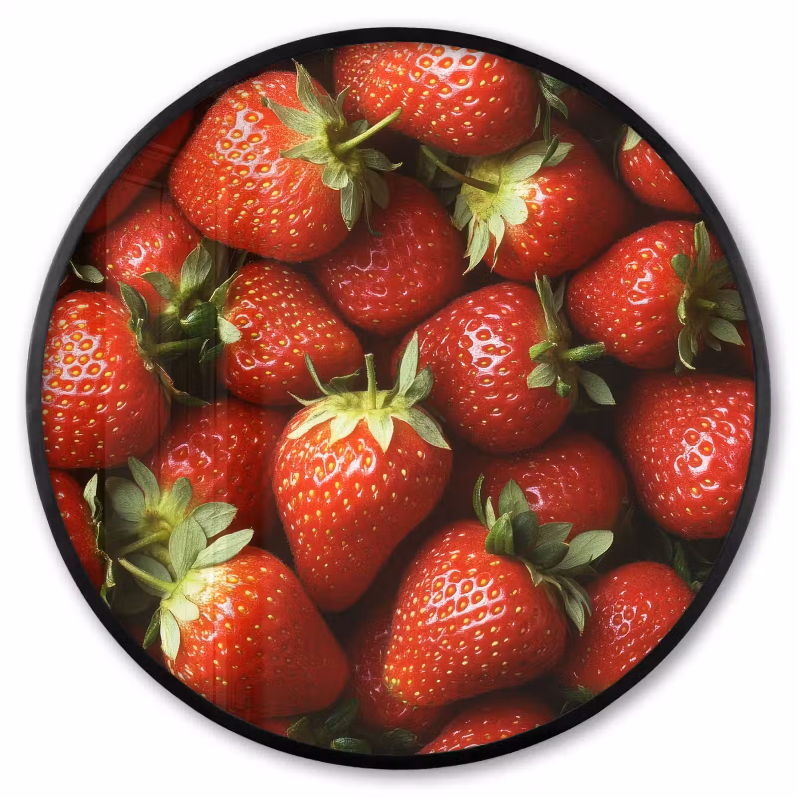 Ronde fotolijst - Aardbei - Fruit - Rood — 1