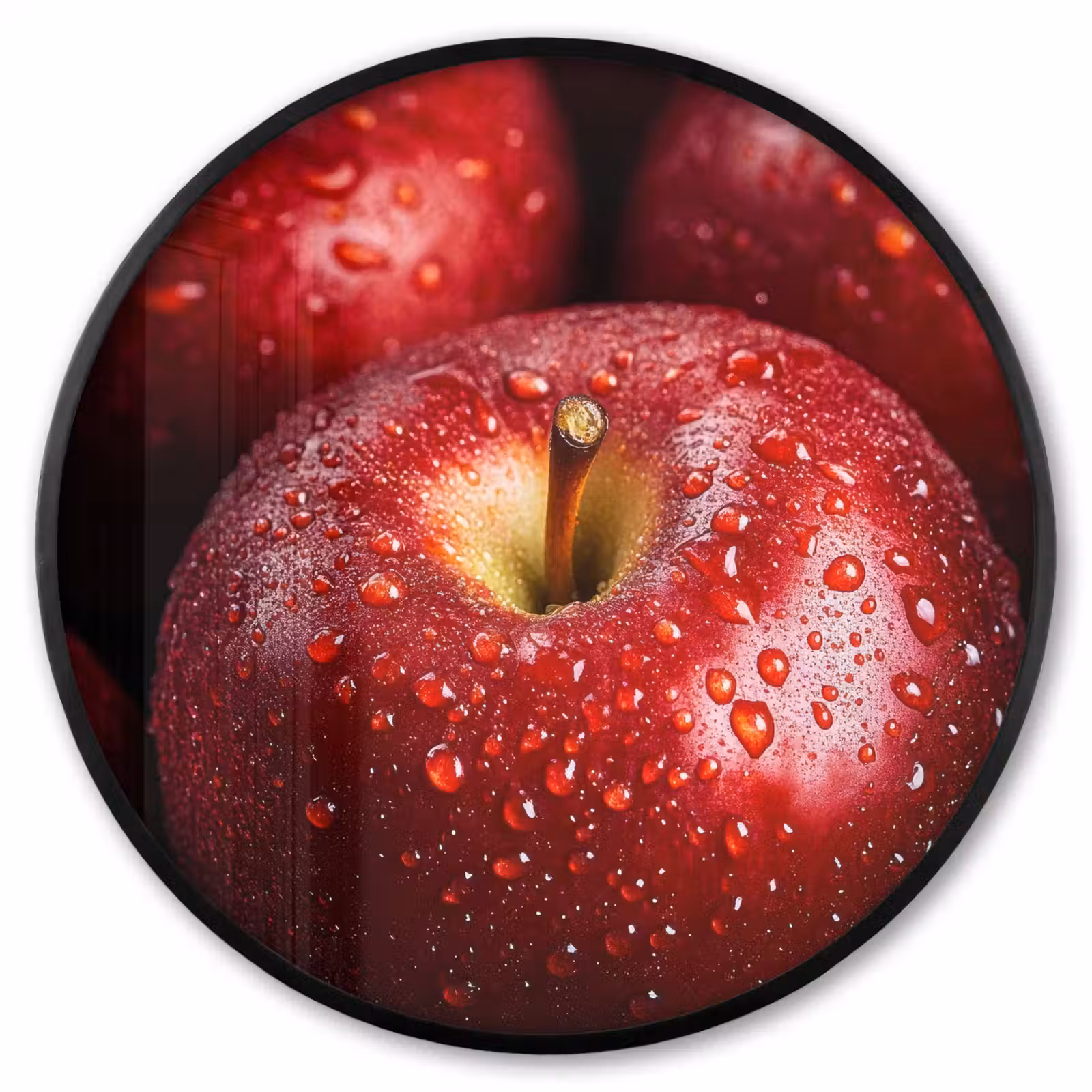 Ronde fotolijst - Rood - Appels - Fruit — 1