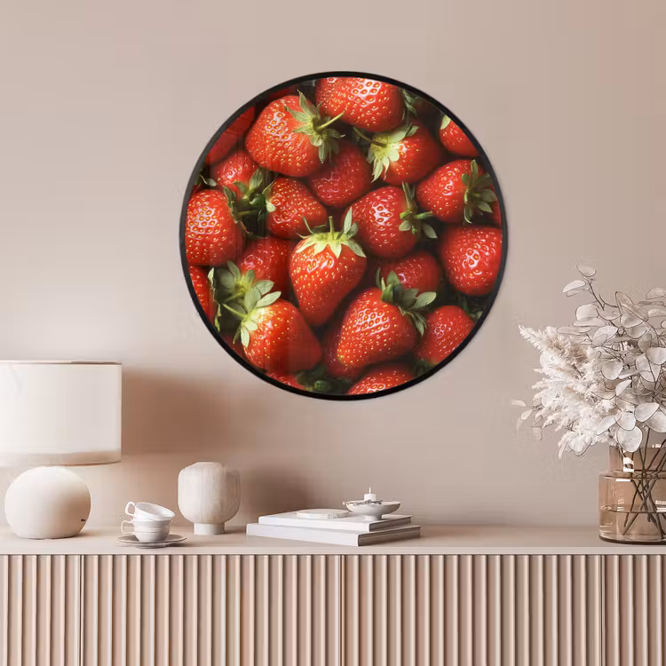 Ronde fotolijst - Aardbei - Fruit - Rood — 4