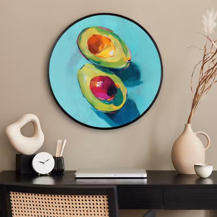 Ronde fotolijst - Avocado - Groen - Pit - Schaduw — 2