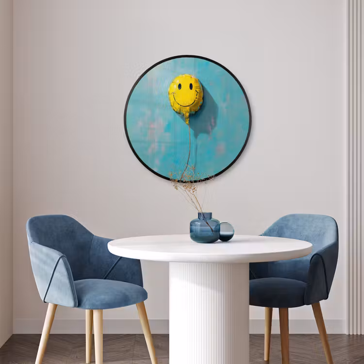 Ronde fotolijst - Ballon - Geel - Smiley — 3