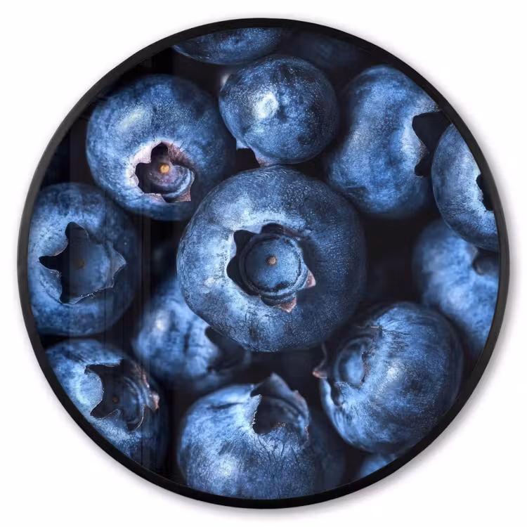 Ronde fotolijst - Bessen - Blauw - Fruit — 1