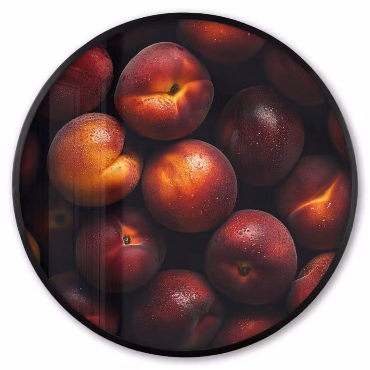 Ronde fotolijst - Fruit - Close up - Nectarines — 1