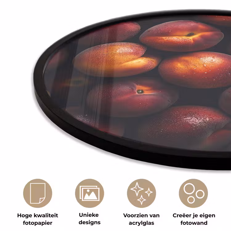 Ronde fotolijst - Fruit - Close up - Nectarines — 5