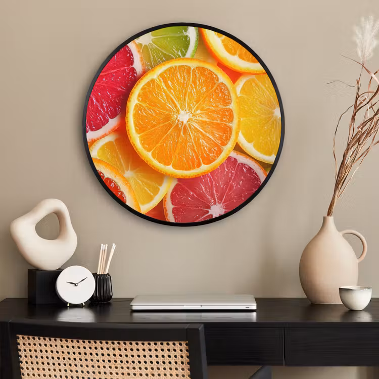 Ronde fotolijst - Fruit - Kleurrijk - Close up — 2