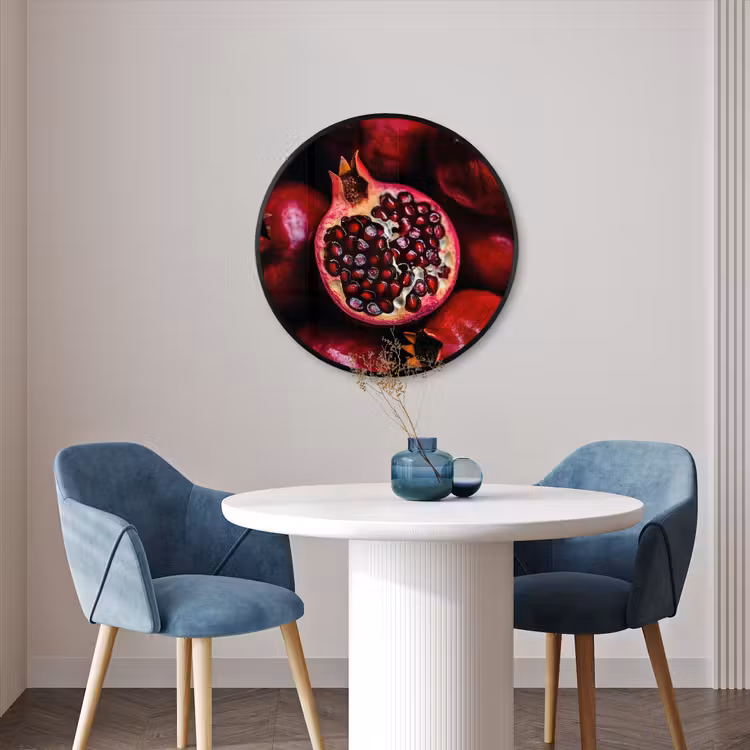 Ronde fotolijst - Granaatappel - Rood - Fruit — 3