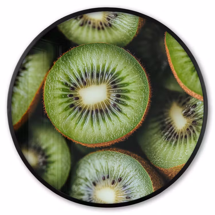 Ronde fotolijst - Kiwi - Fruit - Groen — 1
