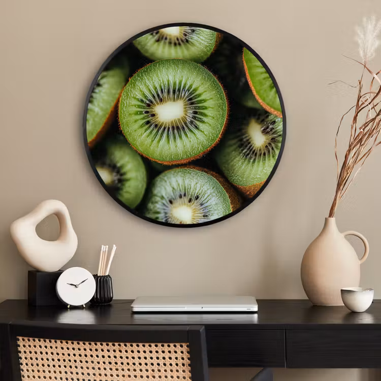 Ronde fotolijst - Kiwi - Fruit - Groen — 2