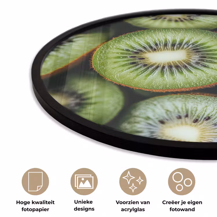 Ronde fotolijst - Kiwi - Fruit - Groen — 5