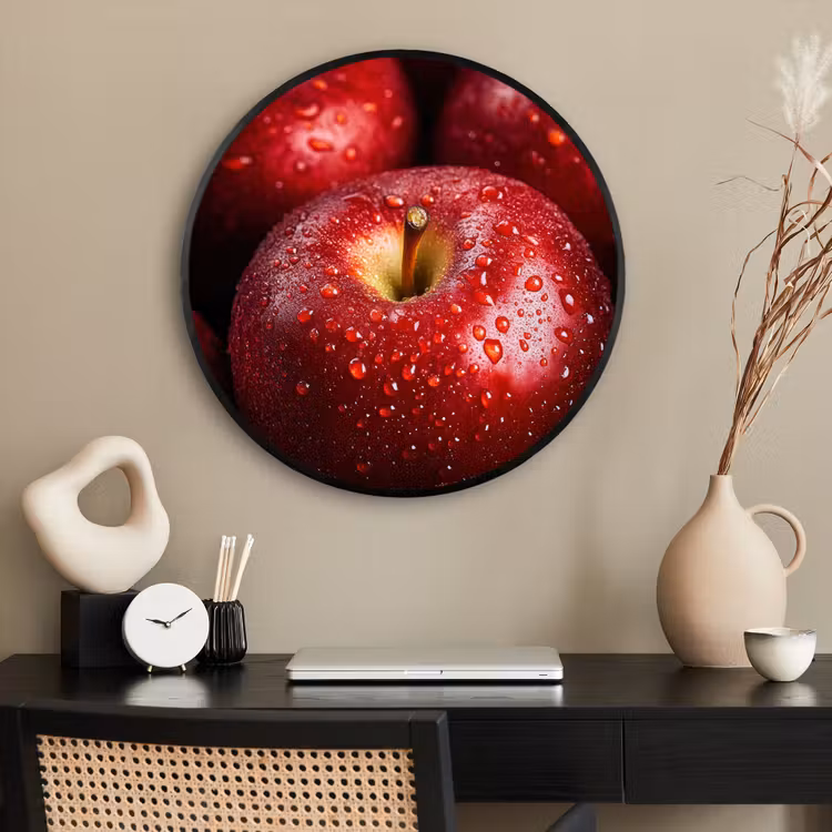 Ronde fotolijst - Rood - Appels - Fruit — 2