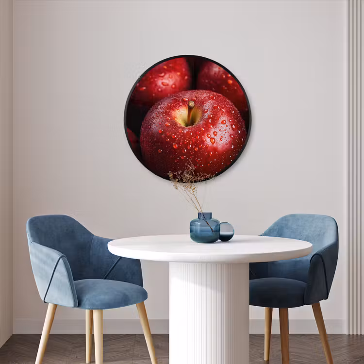 Ronde fotolijst - Rood - Appels - Fruit — 3