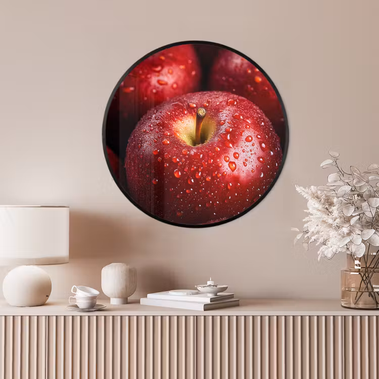 Ronde fotolijst - Rood - Appels - Fruit — 4
