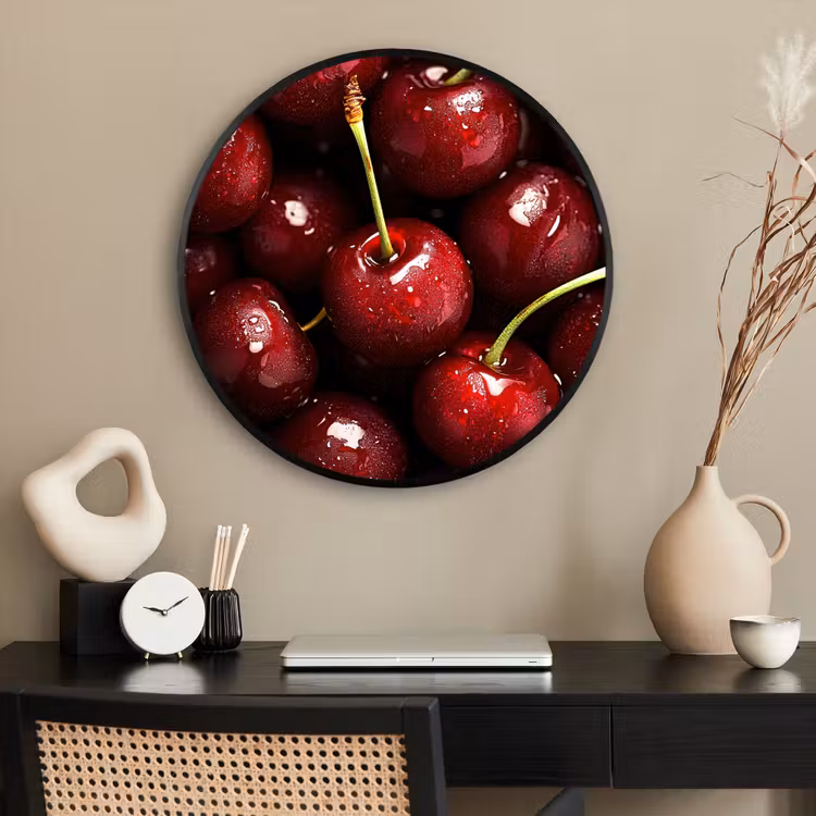 Ronde fotolijst - Rood - Fruit - Kersen — 2