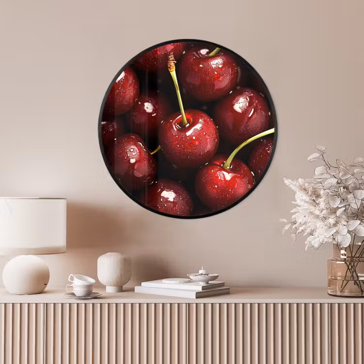 Ronde fotolijst - Rood - Fruit - Kersen — 4