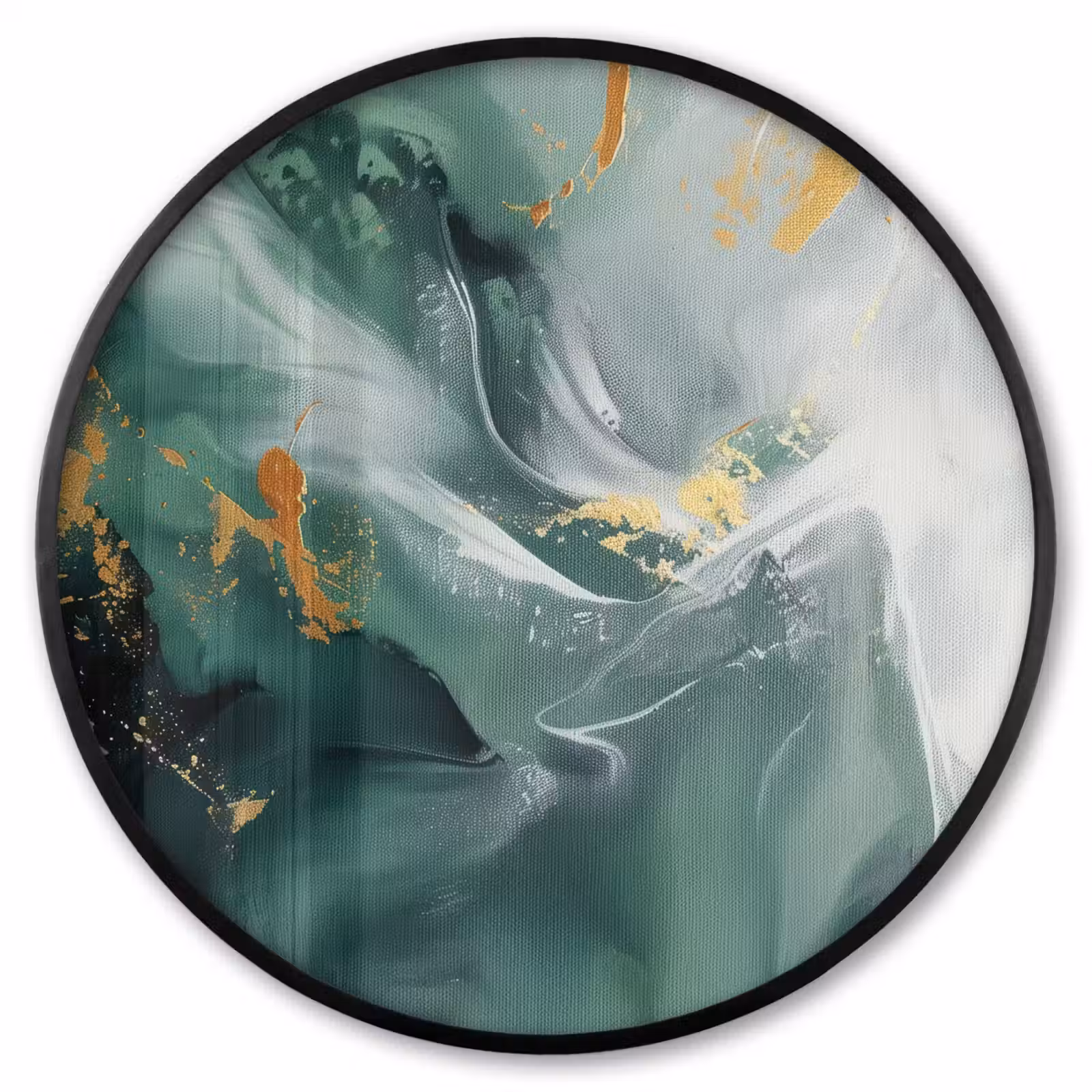 Ronde fotolijst - Groen - Modern - Marmer - Abstract — 1