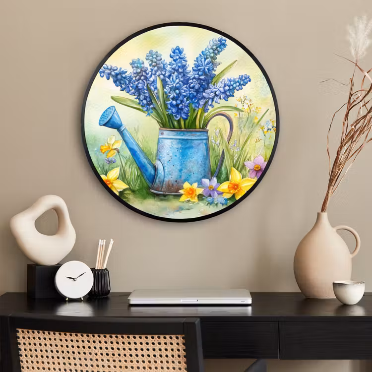 Ronde fotolijst - Gieter - Lavendel - Bloesems — 2