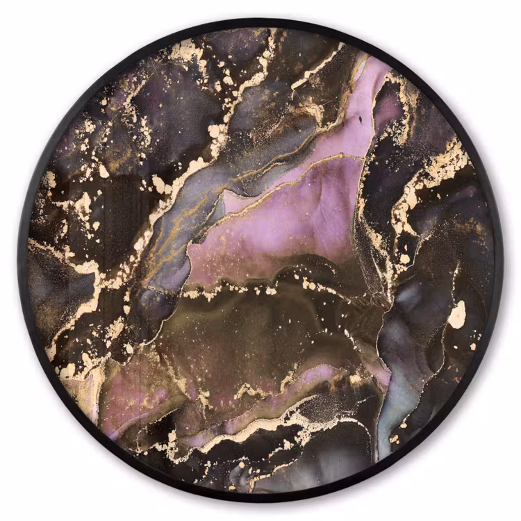 Ronde fotolijst - Marmer - Gold - Steen - Abstract — 1