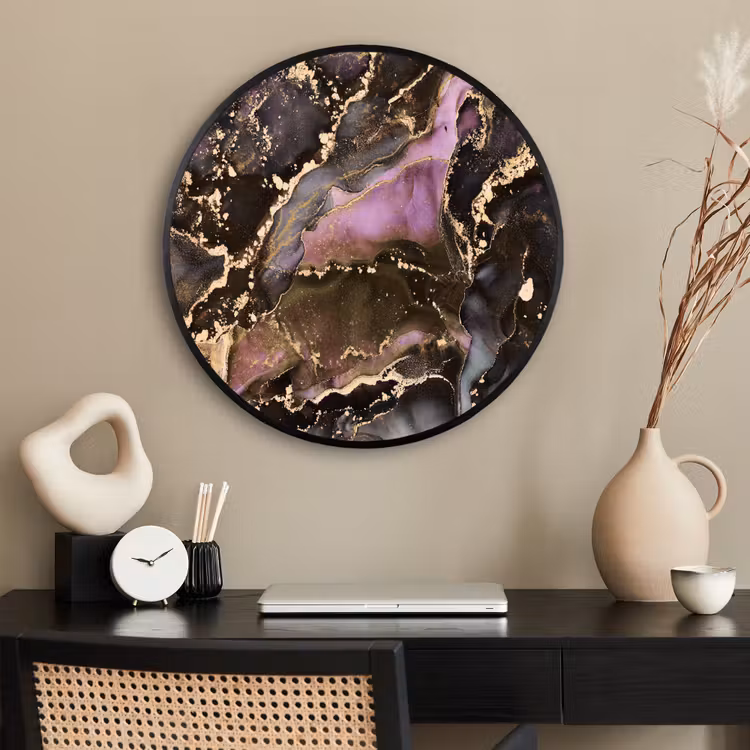 Ronde fotolijst - Marmer - Gold - Steen - Abstract — 2