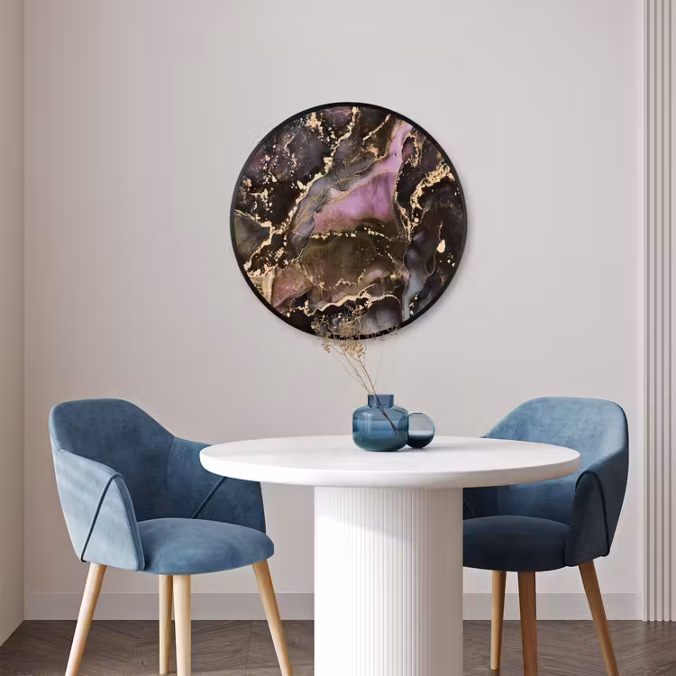 Ronde fotolijst - Marmer - Gold - Steen - Abstract — 3