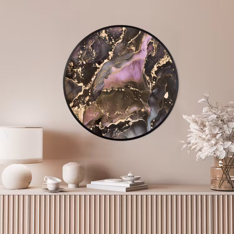 Ronde fotolijst - Marmer - Gold - Steen - Abstract — 4