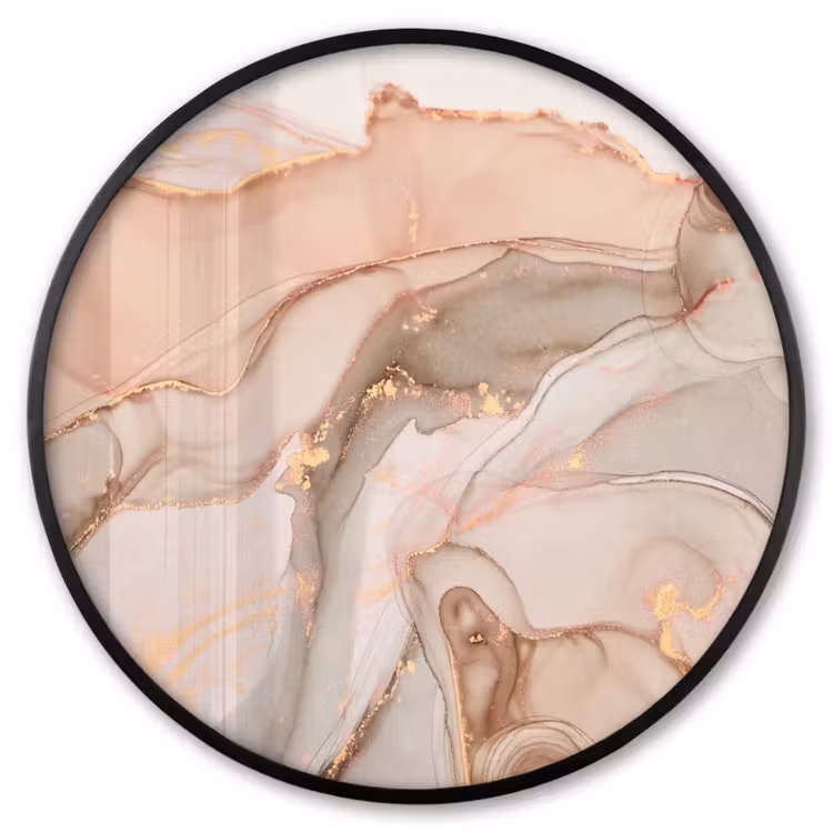 Ronde fotolijst - Marmer - Roze - Rosé — 1