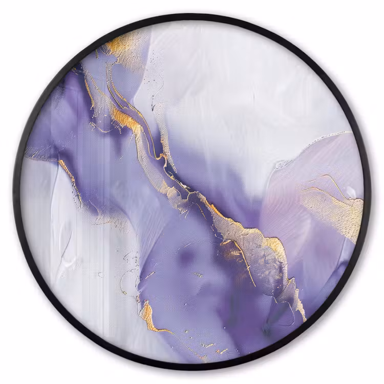 Ronde fotolijst - Paars - Modern - Marmer - Abstract — 1