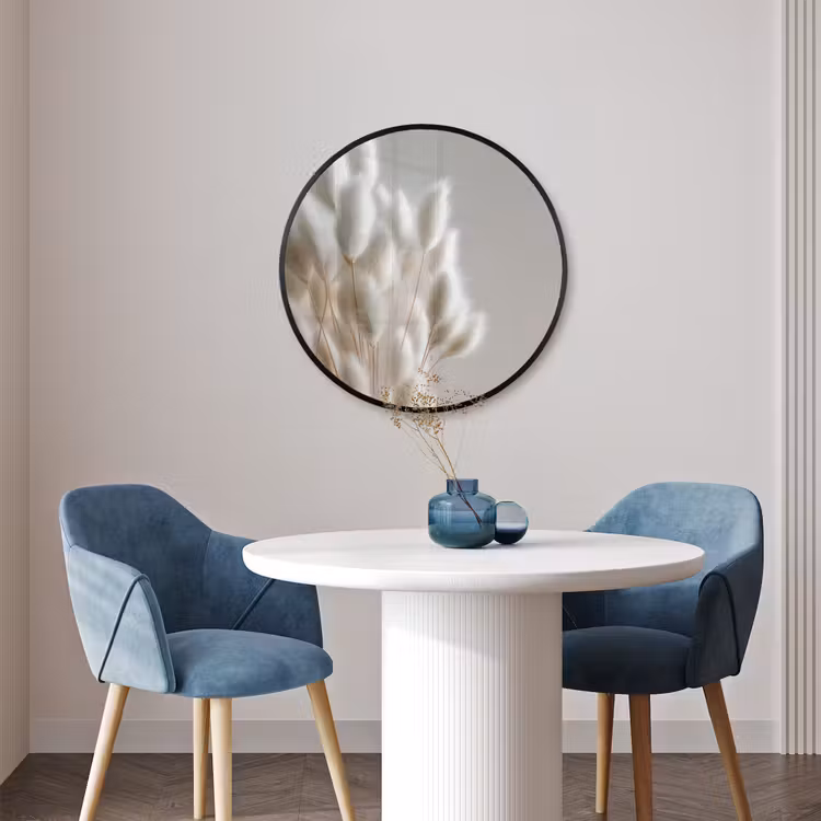 Ronde fotolijst - Pluimen - Beige - Minimalistisch — 3