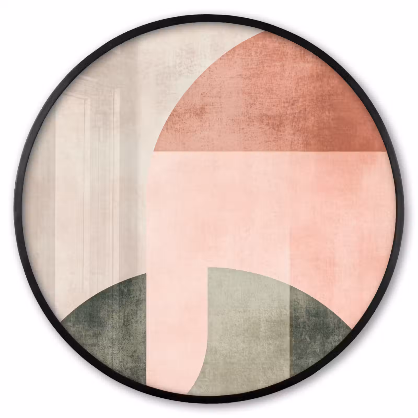 Ronde fotolijst - Cirkel - Abstract - Roze — 1